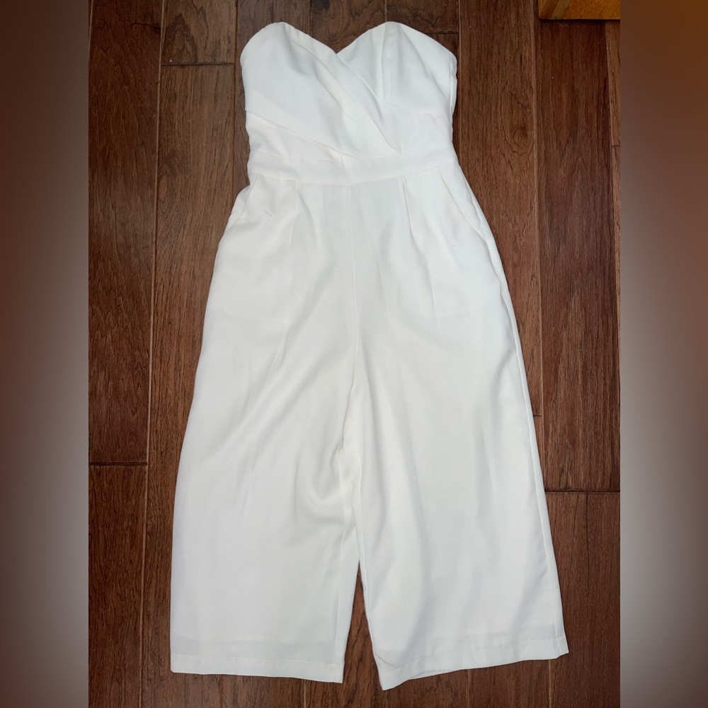 Adelynrae White strapless romper tags still in from Nordstrom